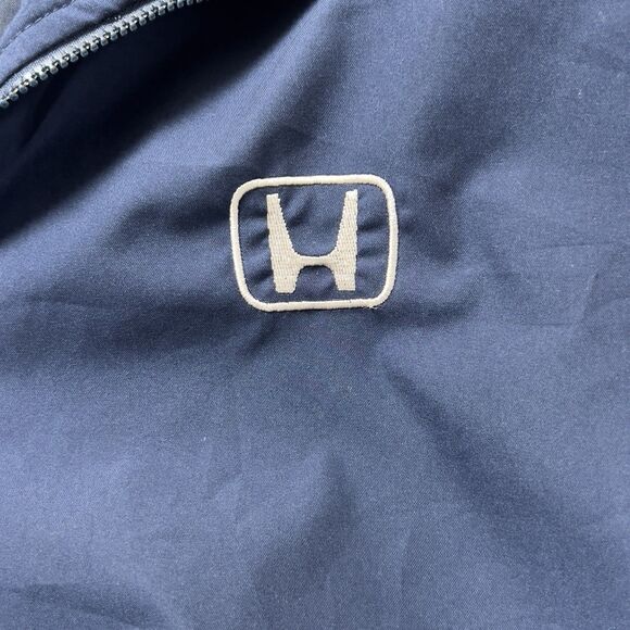 Ashworth Weather Systems 1/4 Zip Windbreaker Honda Golf Jacket Sz L Navy - Picture 7 of 12